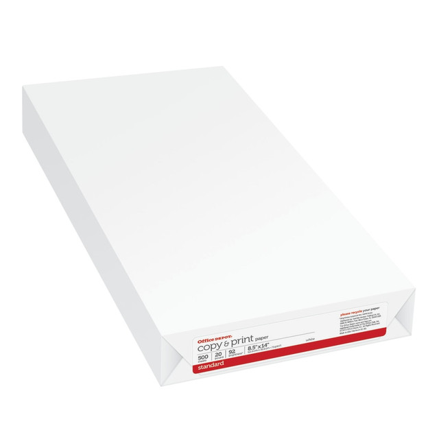 OFFICE DEPOT 854001ODRM  Multi-Use Printer & Copy Paper, White, Legal (8.5in x 14in), 500 Sheets Per Ream, 20 Lb, 92 Brightness, 854001ODRM