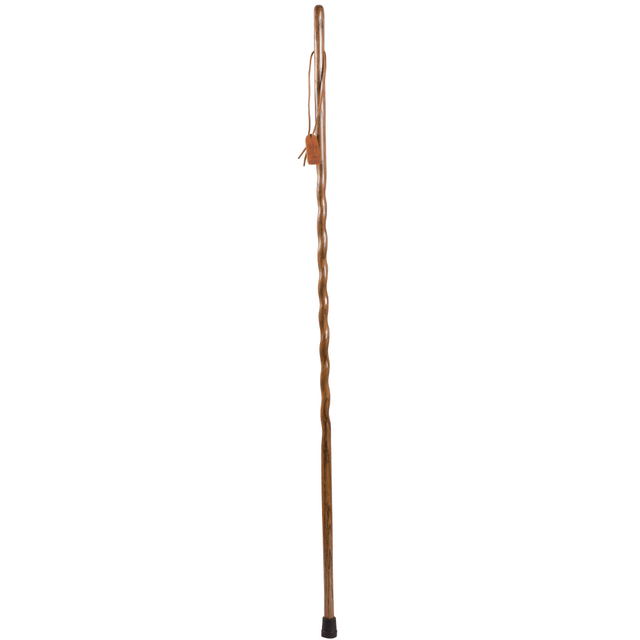 BRAZOS WALKING STICKS 602-3000-1014  Twisted Oak Wood Walking Stick, 58in, Brown