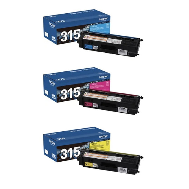 BROTHER INTL CORP Brother TN315CMY-OD  TN315 Cyan; Magenta; Yellow High Yield Toner Cartridges, Pack Of 3 Cartridges, TN315CMY-OD