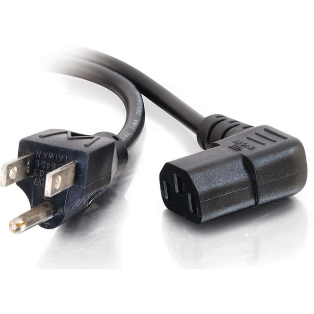 LASTAR INC. 27909 C2G 10ft Universal Right Angle Power Cord - 18AWG - NEMA 5-15P to IEC320C13R - TAA Compliant - 10ft LASTAR INC. 27909 C2G 10ft Universal Right Angle Power Cord - 18AWG - NEMA 5-15P to IEC320C13R - TAA Compliant - 10ft