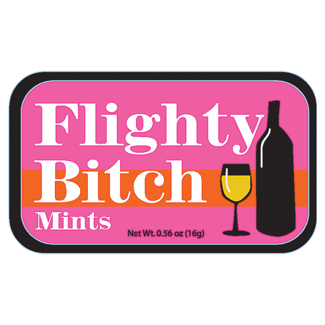 AMUSEMINTS, LLC AmuseMints MTRT20001F24  Sugar-Free Mints, Flighty Bitch, 0.56 Oz, Pack Of 24