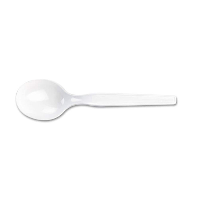 Dixie DXESM207CT Paper & Plastic Cups, Plates, Bowls & Utensils; Flatware Type: Soup Spoon ; Color: White