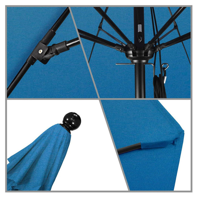 California Umbrella 194061620069 Patio Umbrellas; Fabric Color: Capri ; Base Included: No ; Fade Resistant: Yes ; Diameter (Feet): 11 ; Canopy Fabric: Pacifica