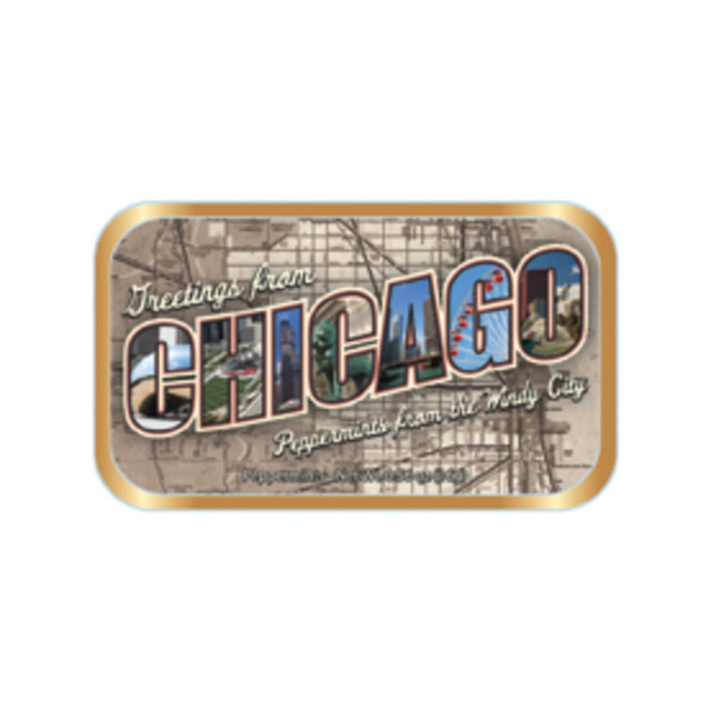 AMUSEMINTS, LLC MTRT1793FG AmuseMints Destination Mint Candy, Chicago Letters, 0.56 Oz, Pack Of 24