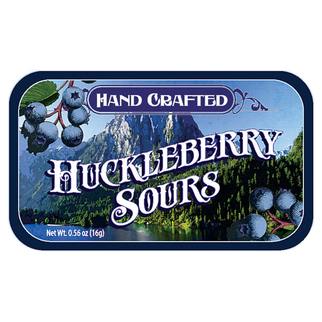 AMUSEMINTS, LLC AmuseMints MTRT2230F24  Fruit Sours, Huckleberry, 0.56 Oz, Pack Of 24