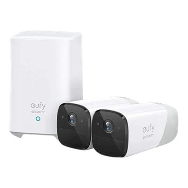 ANKER TECH CORPORATION T88511D1 Eufy eufyCam 2 - Network surveillance camera - outdoor, indoor - weatherproof - color (Day&Night) - 2048 x 1080 - 1080p - audio - wireless - Wi-Fi - with Eufy HomeBase 2 (pack of 2)