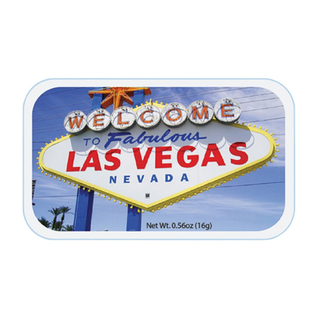 AMUSEMINTS, LLC MTC1199 AmuseMints Destination Mint Candy, Las Vegas Welcome Sign Photo, 0.56 Oz, Pack Of 24