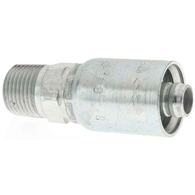 Parker PP-00545 Hydraulic Hose Male Rigid Fitting: 0.5" ID, 8 mm, 1/2-14