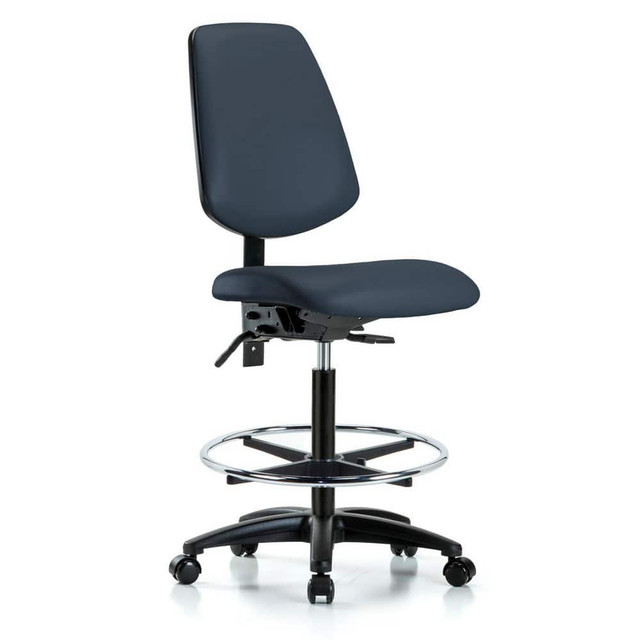 Blue Ridge Ergonomics MSC47302 Task Chair: Vinyl, Imperial Blue