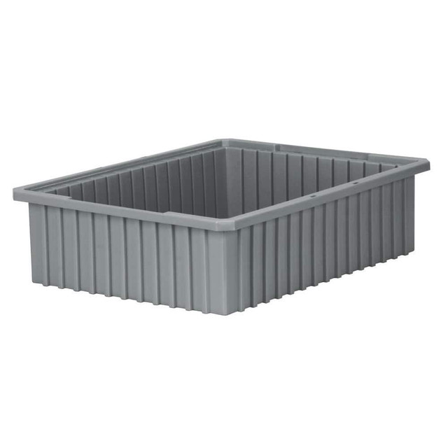 Akro-Mils 33226GREY Polyethylene Dividable Storage Tote: 40 lb Capacity