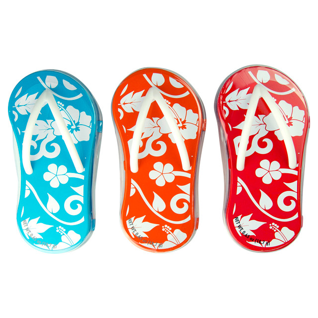 AMUSEMINTS, LLC MTA1069F24 AmuseMints Mint Candy Flip Flop Tins, Assorted Muted Colors, Pack Of 24