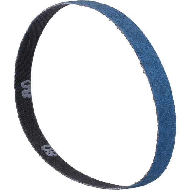 Norton 78072728568 Abrasive Belt: 1/2" Wide, 18" Long, 80 Grit, Zirconia Alumina