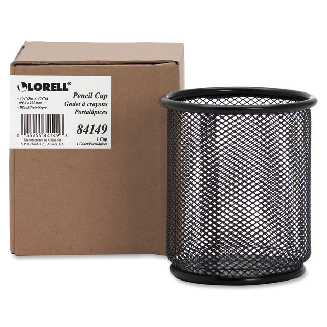 Lorell 84149BX Lorell Mesh Wire Pencil Cup Holders