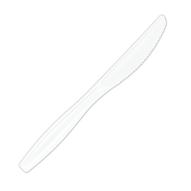 OFFICE DEPOT 3585490690 Highmark Plastic Utensils, Medium-Size Knives, White, Box Of 1,000 Knives