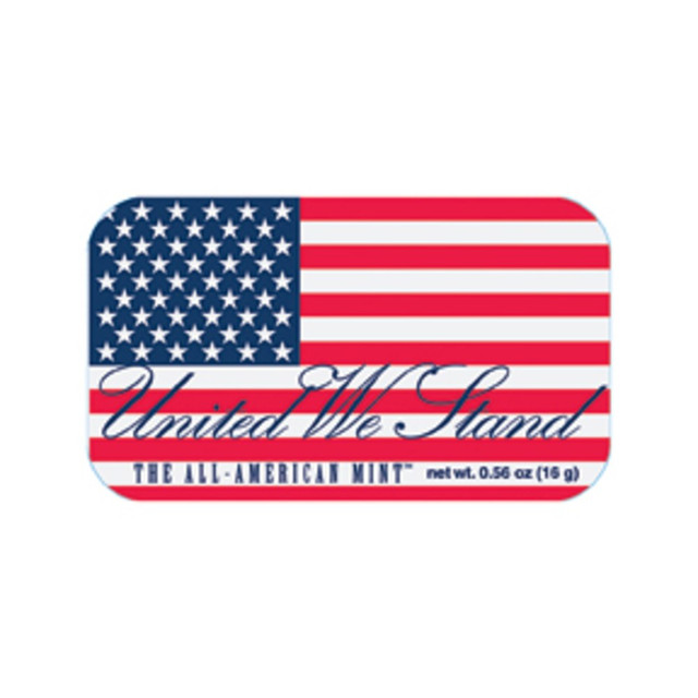 AMUSEMINTS, LLC MTR1007F24 AmuseMints Sugar-Free Mints, USA Flag, 0.56 Oz, Pack Of 24