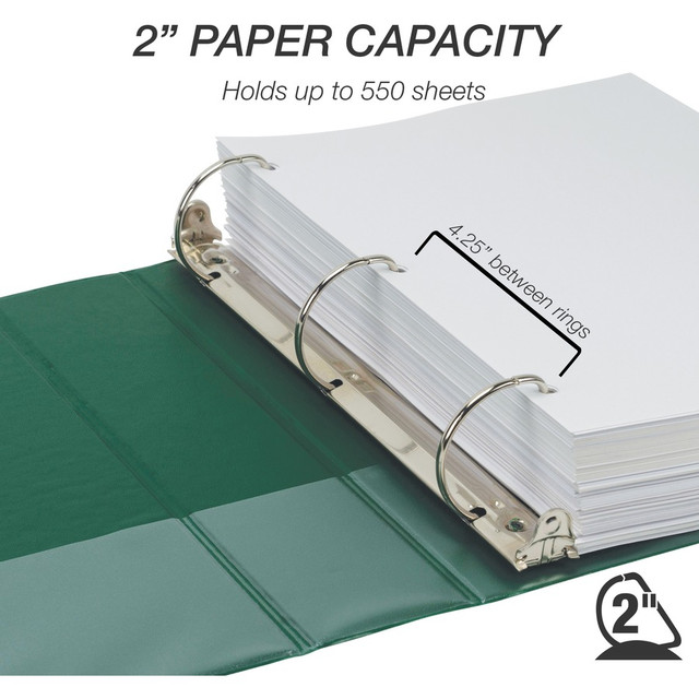 Samsill Corporation Samsill MP46468 Samsill Durable 2 Inch Binder, Made in the USA, D Ring Customizable Clear View Binder, Basic Assortment, 4 Pack, Each Holds 475 Pages (MP46468)