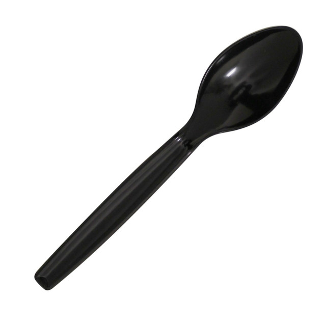 OFFICE DEPOT 3585490694 Highmark Plastic Utensils, Full-Size Spoons, Black, Box Of 1,000 Spoons