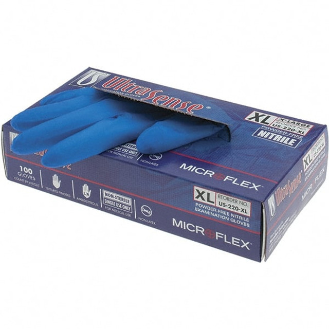 Microflex US-220-XL Series Microflex Ultrasense Disposable Gloves: Size X-Large, 3.1 mil, Uncoated-Coated Nitrile, Medical Grade, Unpowdered