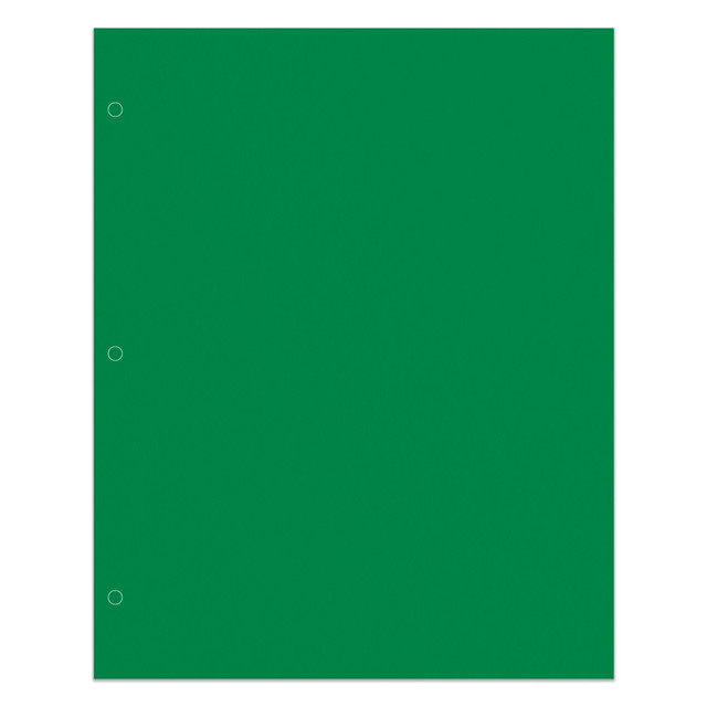 Keeping notes for each class neatly separated can help you find the right materials to study from when its test time. This Office Depot school-grade folder has a dual-pocket design that makes it easy to find the right information when you need it.  Made of sturdy paper that can withstand regular handling.  Letter-size (8 1/2in x 11in) folder with 2 pockets provides space for up to 100 sheets of letter-size paper.  3 hole punch to fit any 3 ring binder for maximum efficiency.  Green, school-grade folder offers style and storage.