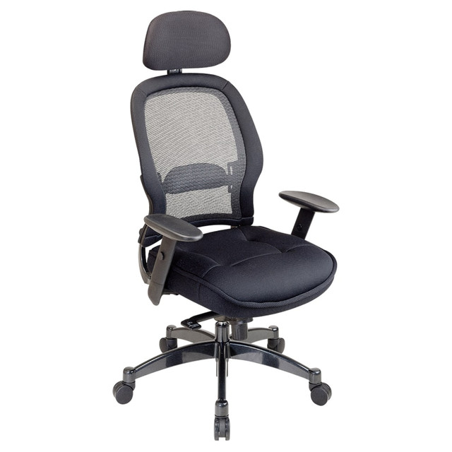 OFFICE STAR PRODUCTS 25004 Office Star Professional Deluxe Matrex Mesh Chair, 55inH x 27inW x 27inD, Black/Gunmetal