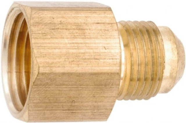 ANDERSON METALS 754046-1008 Lead Free Brass Flared Tube Connector: 5/8" Tube OD, 1/2 Thread, 45 ° Flared Angle