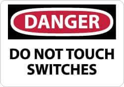 AccuformNMC Accident Prevention Sign: Rectangle, "Danger, DO NOT TOUCH SWITCHES" D509PB
