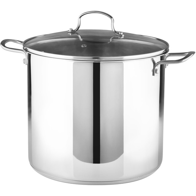 BERGNER US INC. Bergner BGUS10126STS  Essentials Stainless Steel Stock Pot, 20-Quart, Silver