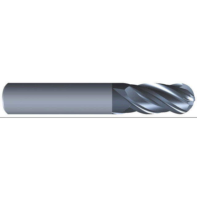 Eliminator 2010-1875 Ball End Mill: 0.1875" Dia, 4 Flute, Solid Carbide