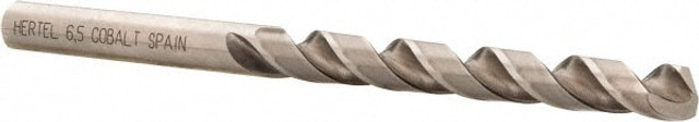 Hertel 42279 Jobber Length Drill Bit: 6.5 mm Dia, 135 °, Cobalt