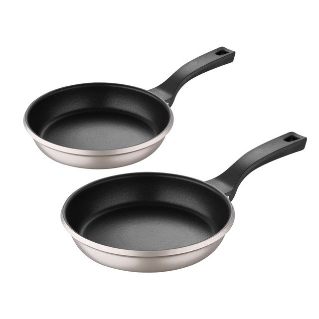 BERGNER US INC. BGUS14002CHP Bergner 2-Piece Fry Pan Set, Champagne