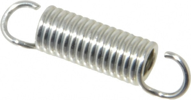 Gardner Spring 37042G Extension Spring: 1/4" OD, 8.5 lb Max Load, 1.42" Extended Length, 0.037" Wire Dia