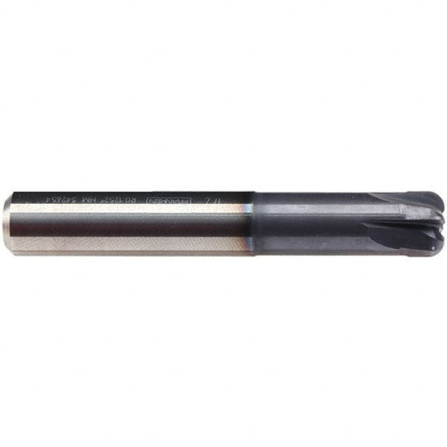 Emuge 1936A.010010 Roughing & Finishing End Mill: 10 mm Dia, 4 Flutes, 1 mm Corner Radius, Corner Radius End