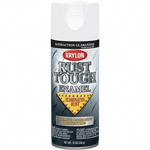 Krylon K09200008 Rustproof Enamel Spray Paint: White, Gloss, 12 oz