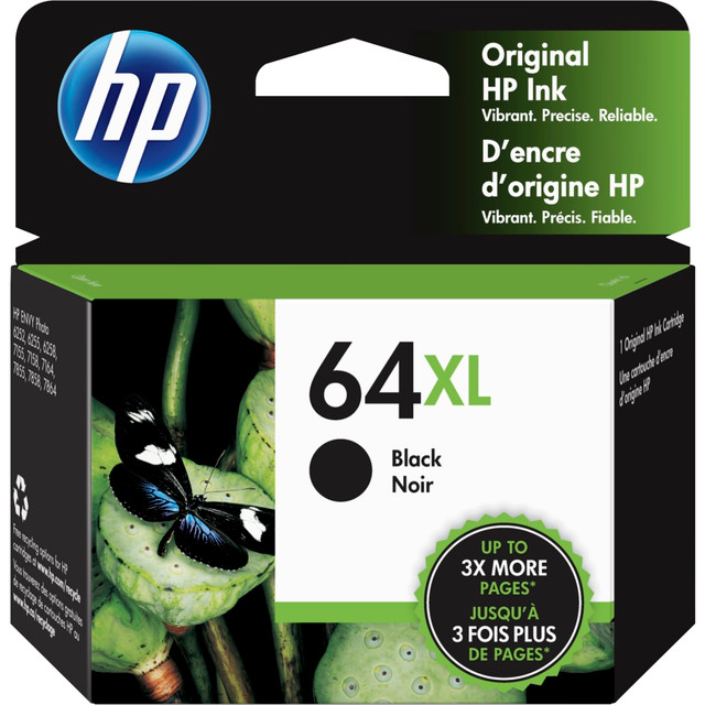 HP INC. N9J92AN HP 64XL Black High-Yield Ink Cartridge, N9J92AN