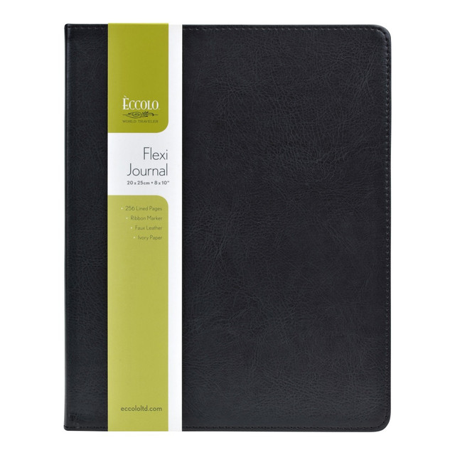 Faux leather for a professional look with style!  Flexible cover folds and keeps pages flat when open.  8in x 9 3/4in pages.  Pages are section-sewn with a simulated leather cover.  Faux Leather is a synthetic material. See specs for details.
