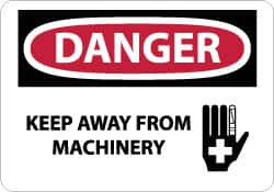 AccuformNMC Sign: Rectangle, "Danger - Keep Away From Machinery" D564PB