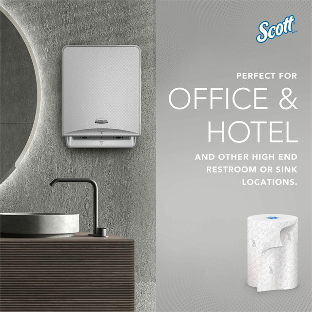 Kimberly-Clark Corporation Scott 25702 Scott Pro High-Capacity Hard Roll Towels with Elevated Design and Absorbency Pockets Kimberly-Clark Corporation Scott 25702 Scott Pro High-Capacity Hard Roll Towels with Elevated Design and Absorbency Pockets