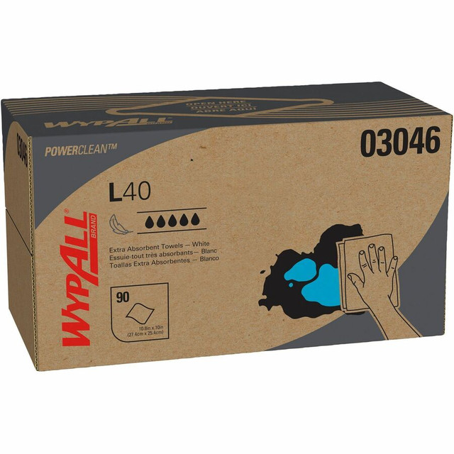 Kimberly-Clark Corporation Wypall 03046 Wypall Power Clean L40 Extra Absorbent Towels Kimberly-Clark Corporation Wypall 03046 Wypall Power Clean L40 Extra Absorbent Towels