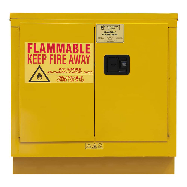 Durham 1022UCM-50 Safety Cabinets; Door Type: Manual Closing ; Mount Type: Under-the-Counter ; Hazardous Chemical Type: Non-Combustible ; Cabinet Style: Double Wall ; Adjustable Shelves: Yes ; Shelf Depth (Fractional Inch): 17-3/16