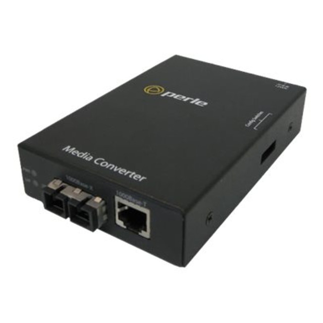 PERLE SYSTEMS Perle 05050054  S-1000-S2SC70 - Fiber media converter - GigE - 1000Base-ZX, 1000Base-T - RJ-45 / SC single-mode - up to 43.5 miles - 1550 nm