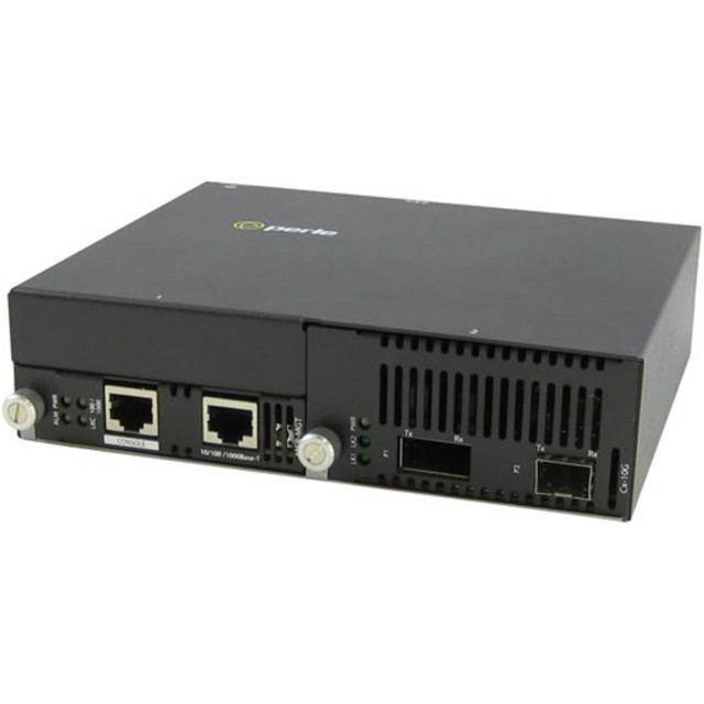 PERLE SYSTEMS 05071124 Perle 10 Gigabit Ethernet IP-Managed Stand-Alone Media Converter with One XFP Slot - Management Port - 10GBase-X - 2 x Expansion Slots - 1 x SFP Slots - 1 x SFP+ Slots - Wall Mountable, Rail-mountable, Rack-mountable PERLE SYSTEMS 05071124 Perle 10 Gigabit Ethernet IP-Managed Stand-Alone Media Converter with One XFP Slot - Management Port - 10GBase-X - 2 x Expansion Slots - 1 x SFP Slots - 1 x SFP+ Slots - Wall Mountable, Rail-mountable, Rack-mountable