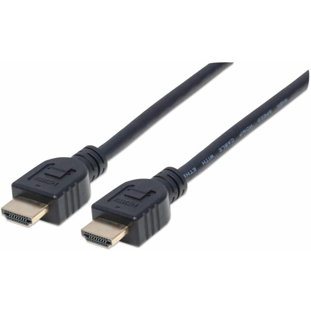 INTRACOM USA, INC. 353922 Manhattan In-Wall CL3 High-Speed HDMI Male To Male Cable With Ethernet, 3ft, Black