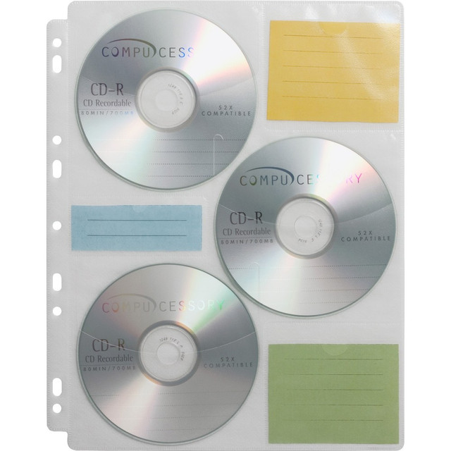 SPARCO PRODUCTS 22297 Compucessory CD/DVD Ring Binder Storage Pages - 6 x CD/DVD Capacity - 9 x Holes - Ring Binder - Clear - Polypropylene - 25 / Pack SPARCO PRODUCTS 22297 Compucessory CD/DVD Ring Binder Storage Pages - 6 x CD/DVD Capacity - 9 x Holes - Ring Binder - Clear - Polypropylene - 25 / Pack