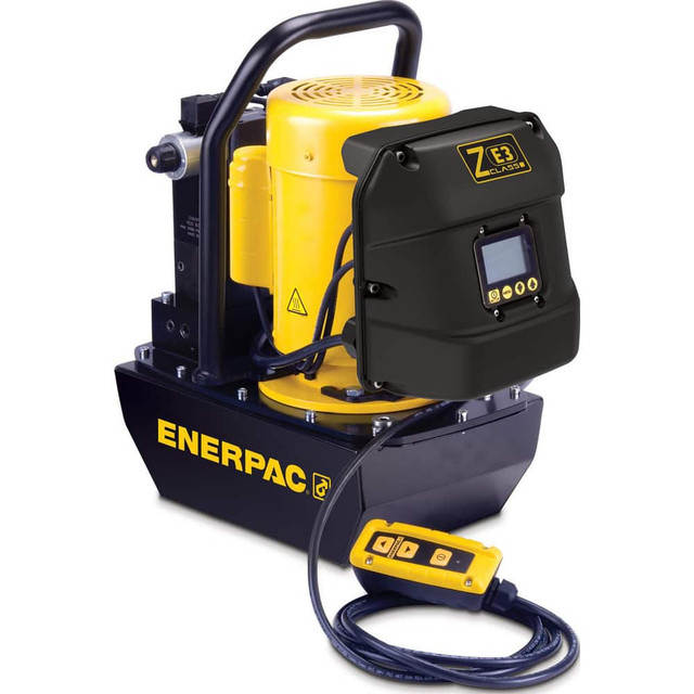 Enerpac ZE3408SB Power Hydraulic Pumps & Jacks; Type: Electric Hydraulic Pump ; 1st Stage Pressure Rating: 10000psi ; 2nd Stage Pressure Rating: 10000psi ; Pressure Rating (psi): 10000 ; Oil Capacity: 2 gal ; Actuation: Double Acting