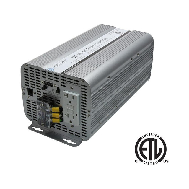 Aims Power PWRINV300012120 Power Inverters; Input Voltage: 120.00 ; Output Voltage: 120 ; Continuous Output Power: 3000 ; Peak Output Power: 6000 ; Maximum Input Current Rating: 16 ; Output Amperage: 25