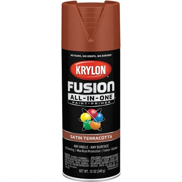 Krylon K02752007 Acrylic Enamel Spray Paint: Terracotta, Satin, 12 oz