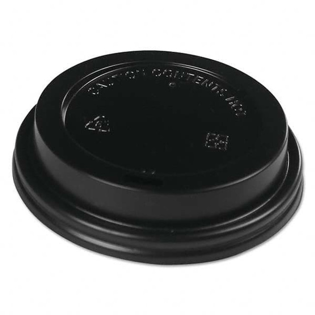 Boardwalk BWKHOTBL1020 Hot Cup Lids, Fits 10-20 oz Hot Cups, Black, 1000/Carton