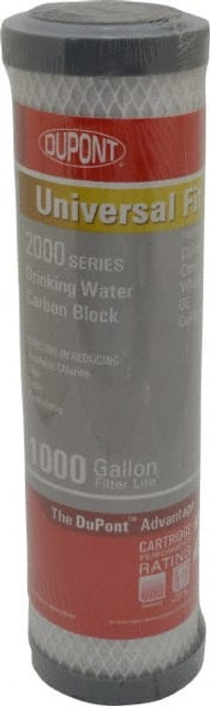 Dupont WFDWC20001 Plumbing Cartridge Filter: 2" OD, 10" Long, 5 micron, Carbon Block