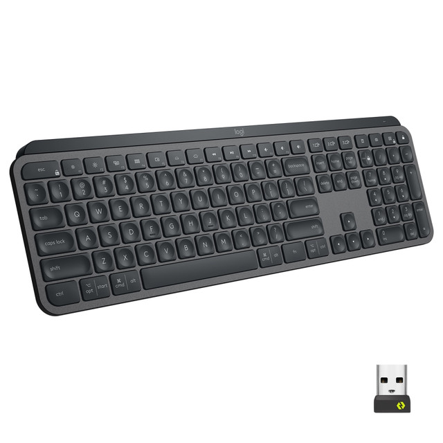LOGITECH 920-010116 MX Keys Wireless Illuminated Keyboard for Business, Quiet Perfect-Stroke Keys, Logi Bolt Technology - Graphite - Wireless Connectivity - Bluetooth - 32.81 ft - iPhone, iPad, iPad mini, iPod, Tablet, Desktop Computer, Notebook, Sm LOGITECH 920-010116 MX Keys Wireless Illuminated Keyboard for Business, Quiet Perfect-Stroke Keys, Logi Bolt Technology - Graphite - Wireless Connectivity - Bluetooth - 32.81 ft - iPhone, iPad, iPad mini, iPod, Tablet, Desktop Computer, Notebook, Sm