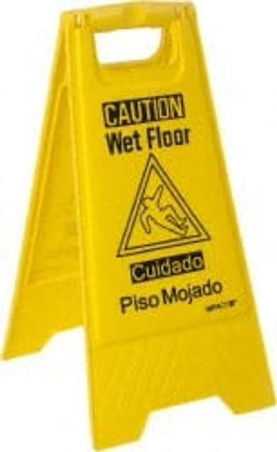 AccuformNMC HDFS201 Caution - Wet Floor, 10-3/4" Wide x 24-5/8" High, Plastic Floor Sign